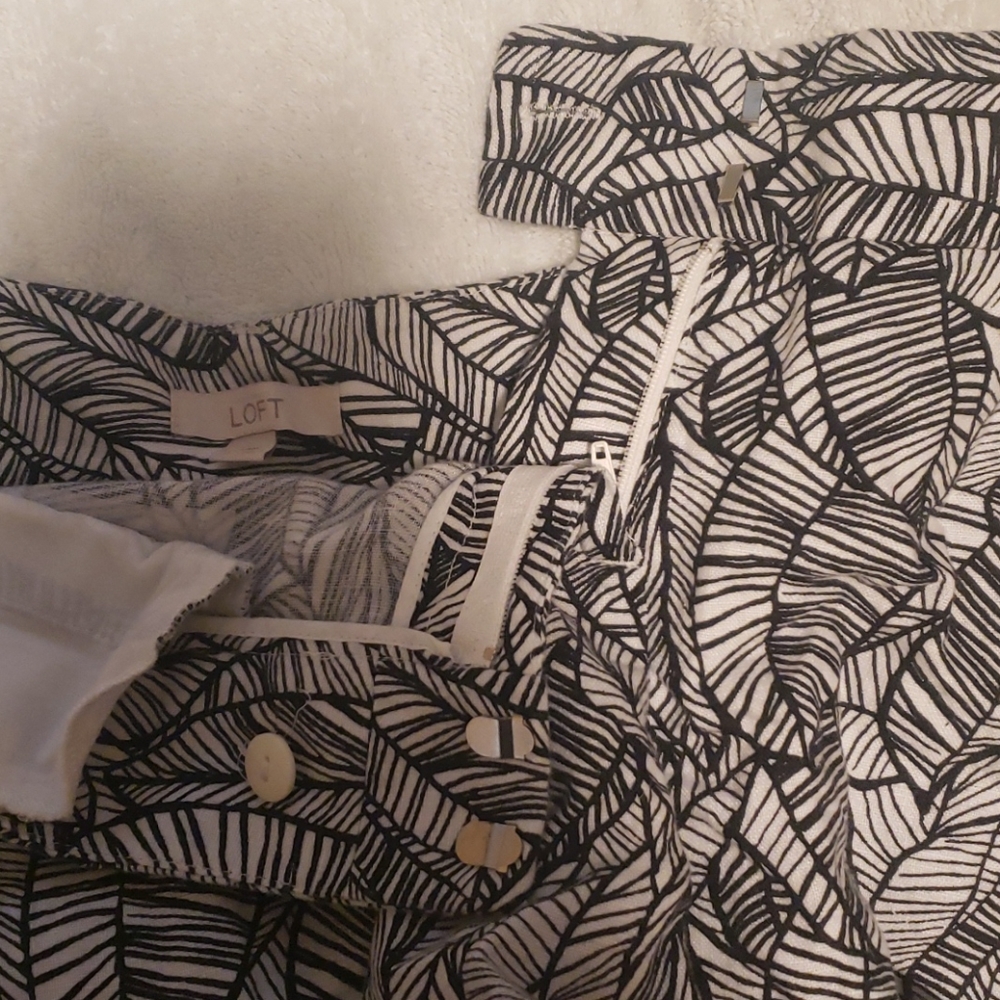 Linen Patterned Shorts - Picture 3 of 3